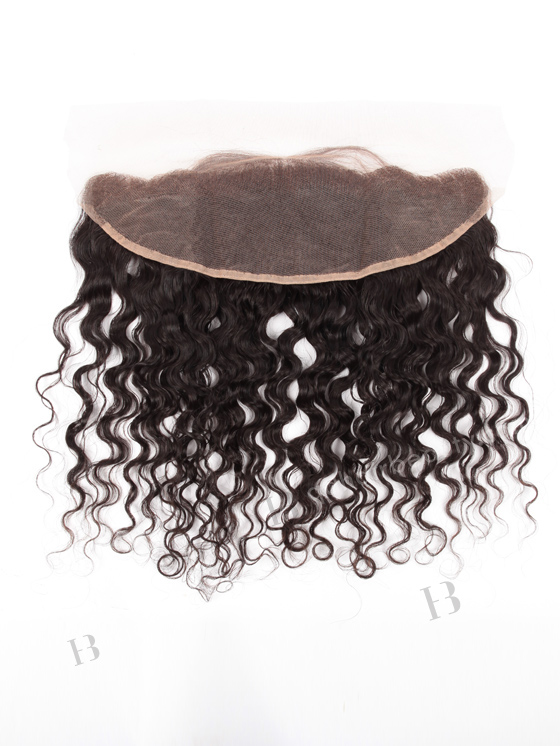 In Stock Brazilian Virgni Hair 12" Natural Curly Natural Color Lace Frontal SKF-072